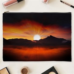 Sunset Sun Light Landscape Cosmetic Bag (xxxl) by Pakrebo