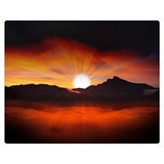 Sunset Sun Light Landscape Double Sided Flano Blanket (medium)  by Pakrebo