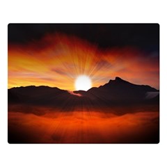 Sunset Sun Light Landscape Double Sided Flano Blanket (large)  by Pakrebo