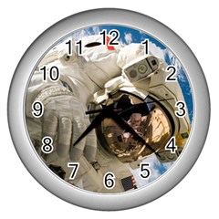 Astronaut Space Shuttle Discovery Wall Clock (silver) by Pakrebo