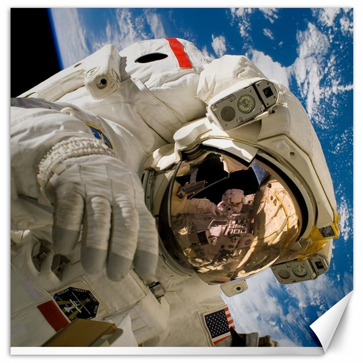 Astronaut Space Shuttle Discovery Canvas 12  x 12 