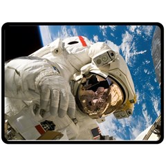 Astronaut Space Shuttle Discovery Fleece Blanket (large)  by Pakrebo