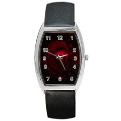 Rose Art Beautiful Beauty Bloom Barrel Style Metal Watch by Pakrebo