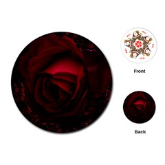 Rose Art Beautiful Beauty Bloom Playing Cards (round) by Pakrebo