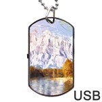 Painting Paint Landscape Nature Dog Tag USB Flash (Two Sides) Front