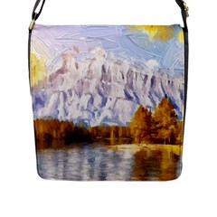 Painting Paint Landscape Nature Flap Closure Messenger Bag (l) by Pakrebo