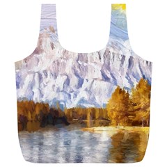 Painting Paint Landscape Nature Full Print Recycle Bag (xl) by Pakrebo