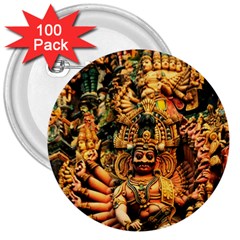 Sculpture Art Temple Tower 3  Buttons (100 Pack)  by Pakrebo