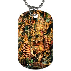 Sculpture Art Temple Tower Dog Tag (one Side) by Pakrebo