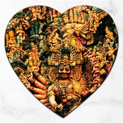 Sculpture Art Temple Tower Jigsaw Puzzle (heart) by Pakrebo