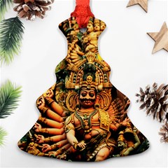 Sculpture Art Temple Tower Christmas Tree Ornament (two Sides) by Pakrebo