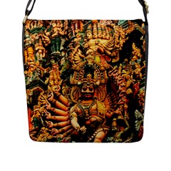 Sculpture Art Temple Tower Flap Closure Messenger Bag (l) by Pakrebo