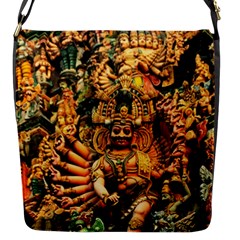 Sculpture Art Temple Tower Flap Closure Messenger Bag (s) by Pakrebo