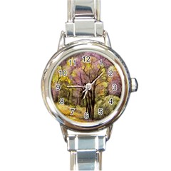 Outdoor Nature Natural Woods Round Italian Charm Watch by Pakrebo