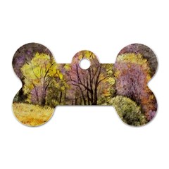 Outdoor Nature Natural Woods Dog Tag Bone (one Side) by Pakrebo