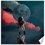 Astronaut Moon Space Planet Canvas 12  x 12  11.4 x11.56  Canvas - 1