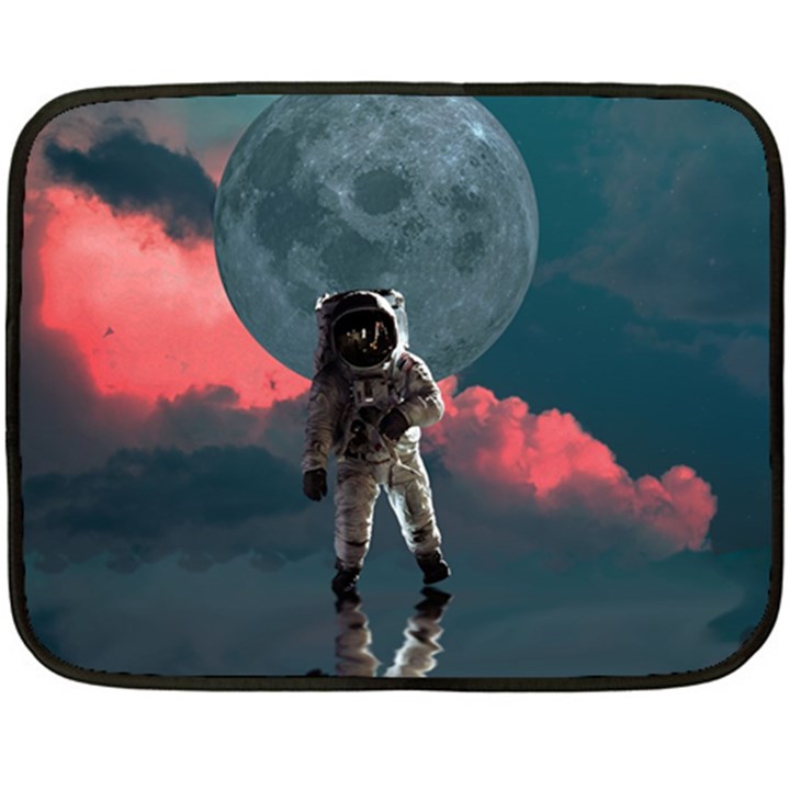 Astronaut Moon Space Planet Fleece Blanket (Mini)