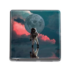 Astronaut Moon Space Planet Memory Card Reader (square 5 Slot) by Pakrebo