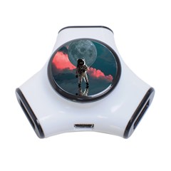 Astronaut Moon Space Planet 3-port Usb Hub by Pakrebo