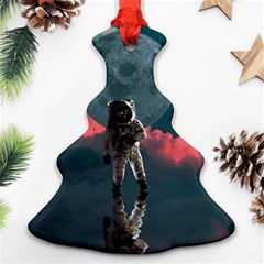 Astronaut Moon Space Planet Christmas Tree Ornament (two Sides) by Pakrebo