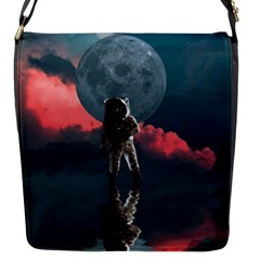 Astronaut Moon Space Planet Flap Closure Messenger Bag (s) by Pakrebo