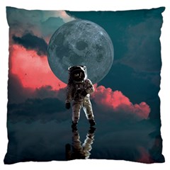 Astronaut Moon Space Planet Standard Flano Cushion Case (two Sides) by Pakrebo