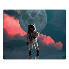 Astronaut Moon Space Planet Double Sided Flano Blanket (large)  by Pakrebo