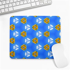 Pattern Sequence Motif Design Plan Flowers Large Mousepads by Pakrebo