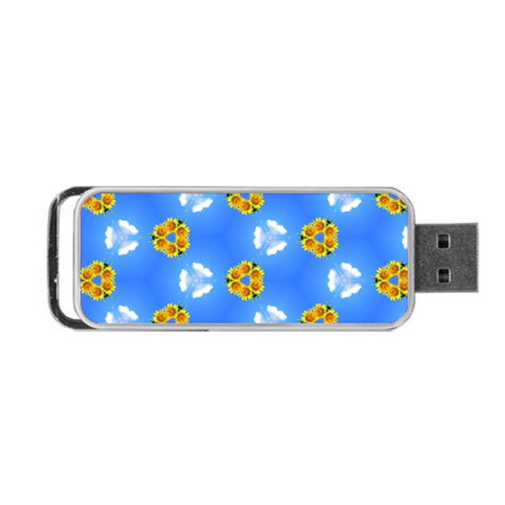 Pattern Sequence Motif Design Plan Flowers Portable USB Flash (One Side)