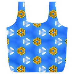 Pattern Sequence Motif Design Plan Flowers Full Print Recycle Bag (xl) by Pakrebo