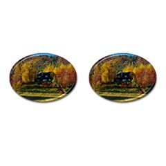 Outdoor Landscape Scenic View Cufflinks (oval)