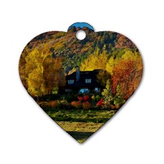 Outdoor Landscape Scenic View Dog Tag Heart (two Sides) by Pakrebo