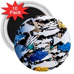 Art Fish Salmon Sydney Metal 3  Magnets (10 pack)  Front