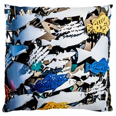 Art Fish Salmon Sydney Metal Standard Flano Cushion Case (two Sides) by Pakrebo