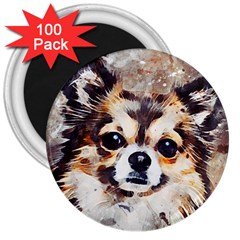 Chihuahua Dog Cute Pets Small 3  Magnets (100 Pack) by Pakrebo