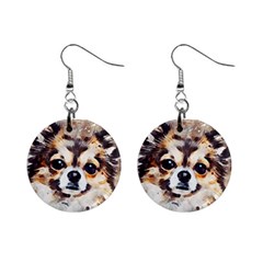 Chihuahua Dog Cute Pets Small Mini Button Earrings by Pakrebo