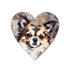 Chihuahua Dog Cute Pets Small Heart Magnet by Pakrebo