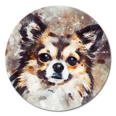 Chihuahua Dog Cute Pets Small Magnet 5  (round) by Pakrebo