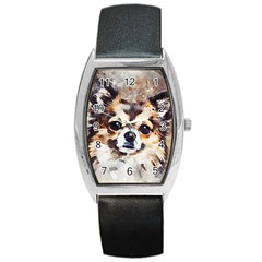 Chihuahua Dog Cute Pets Small Barrel Style Metal Watch by Pakrebo