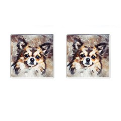 Chihuahua Dog Cute Pets Small Cufflinks (square) by Pakrebo