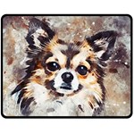 Chihuahua Dog Cute Pets Small Fleece Blanket (Medium)  60 x50  Blanket Front