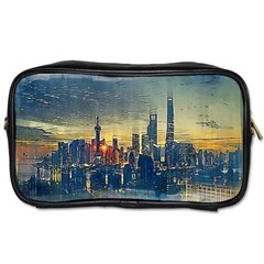 City Metro Pole Buildings Toiletries Bag (one Side) by Pakrebo