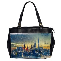 City Metro Pole Buildings Oversize Office Handbag (2 Sides) by Pakrebo