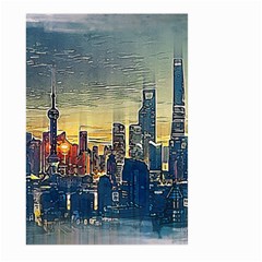 City Metro Pole Buildings Large Garden Flag (two Sides) by Pakrebo