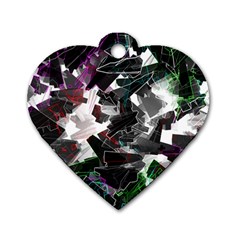 Abstract Background Science Fiction Dog Tag Heart (one Side) by Pakrebo