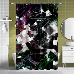 Abstract Background Science Fiction Shower Curtain 48  X 72  (small)  by Pakrebo