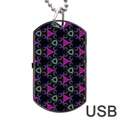 Background Wallpaper Pattern Dog Tag Usb Flash (one Side) by Pakrebo