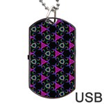 Background Wallpaper Pattern Dog Tag USB Flash (One Side) Front