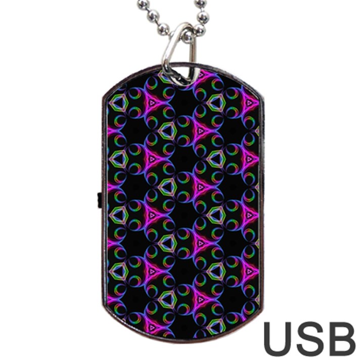 Background Wallpaper Pattern Dog Tag USB Flash (One Side)