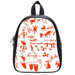 Petroglyph Art Symbols Art Rock School Bag (small) by Pakrebo